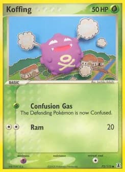 Koffing card in English