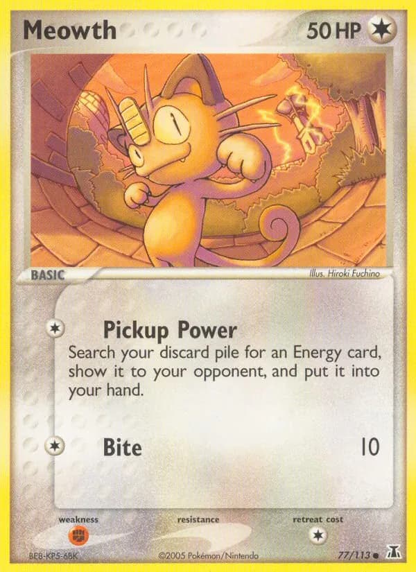 Meowth card in English