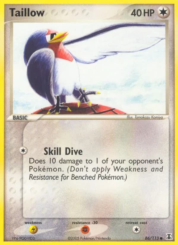 Taillow card in English
