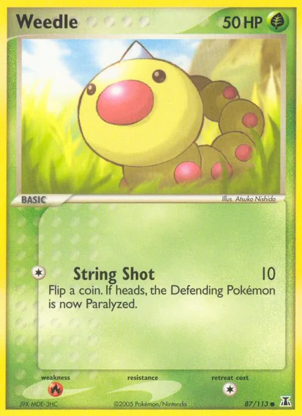 Weedle card in English