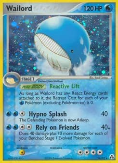 Wailord card in English