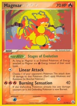 Magmar card in English