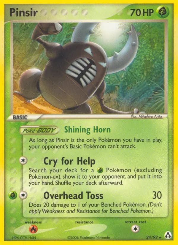 Pinsir card in English