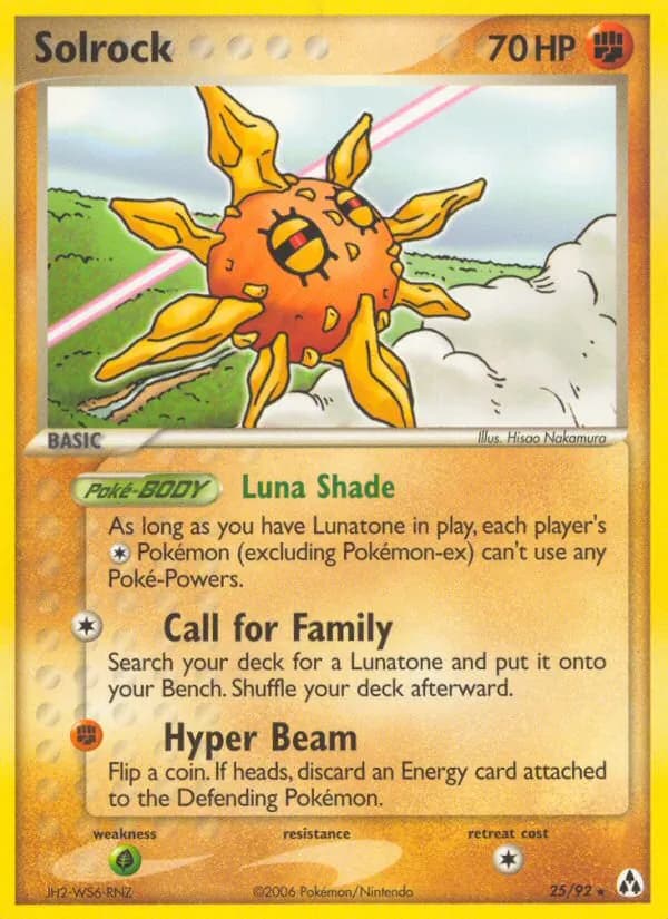 Solrock card in English