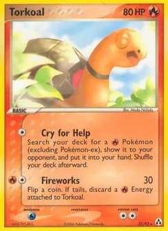 Torkoal card in English