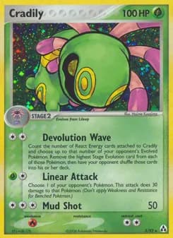 Cradily card in English
