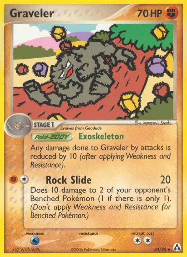 Graveler card in English