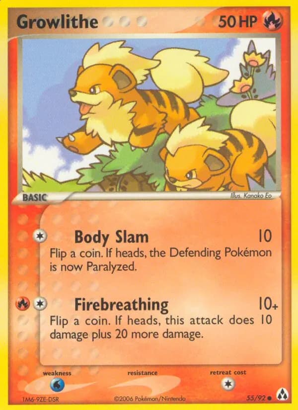 Growlithe card in English