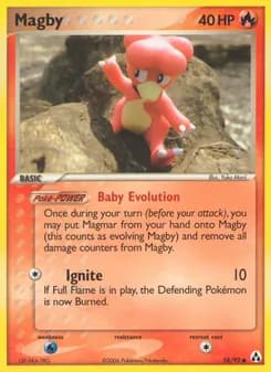 Magby card in English