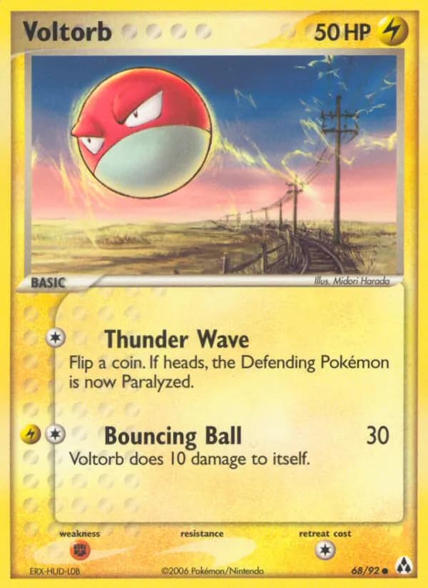 Voltorb card in English