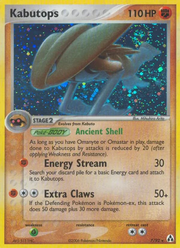 Kabutops card in English