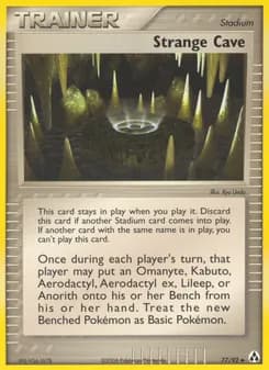 Strange Cave card in English