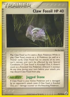 Claw Fossil card in English
