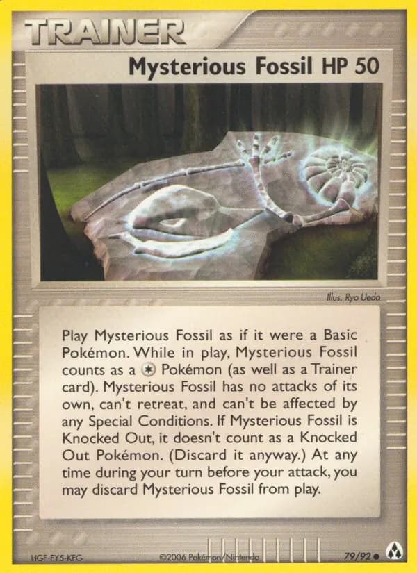 Mysterious Fossil card in English