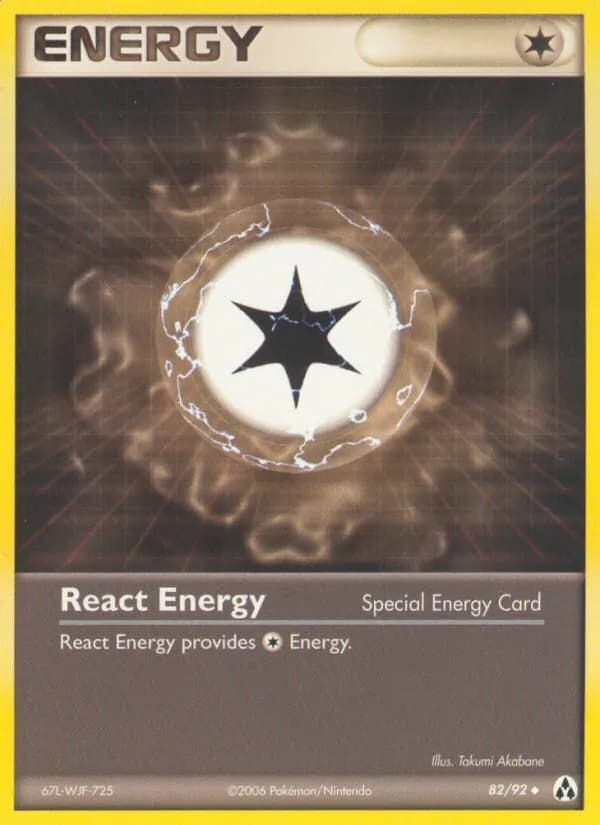 React Energy card in English