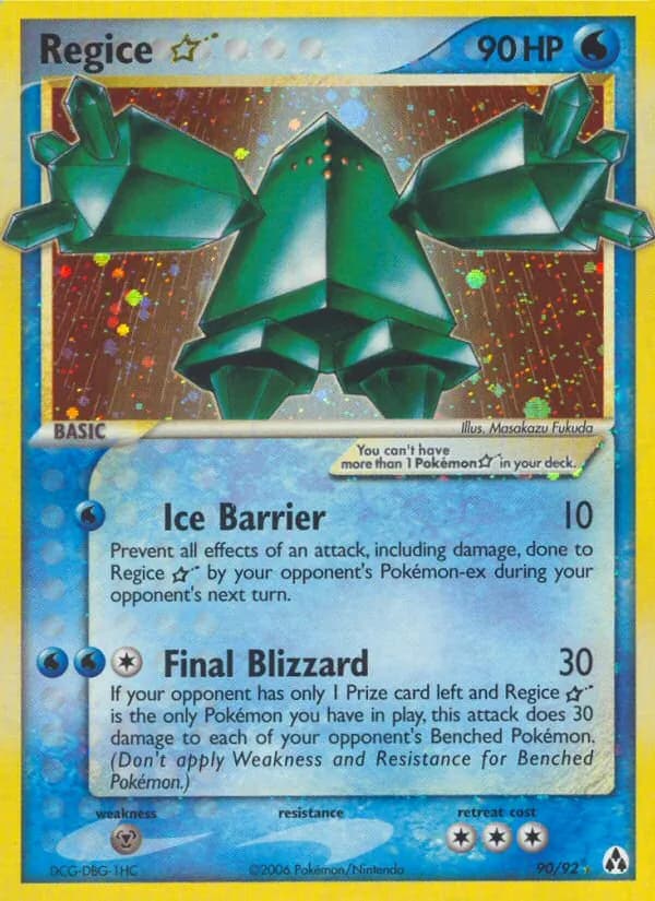 Regice ☆ card in English