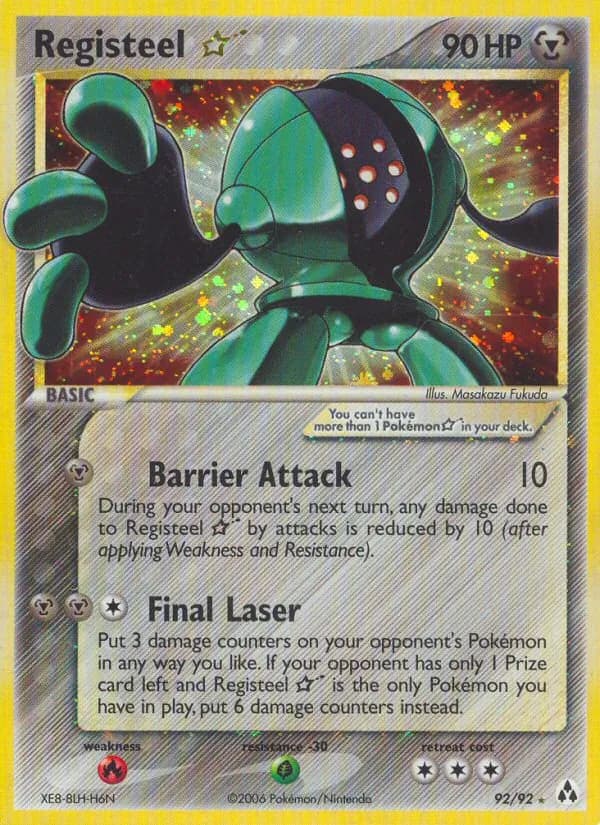 Registeel ☆ card in English