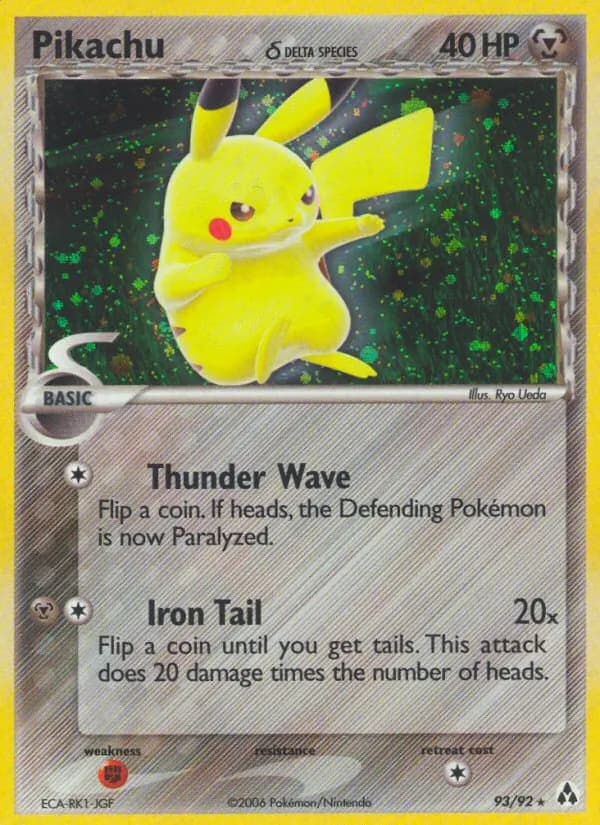 Pikachu δ card in English