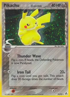 Pikachu δ card in English