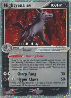 Mightyena ex card in English