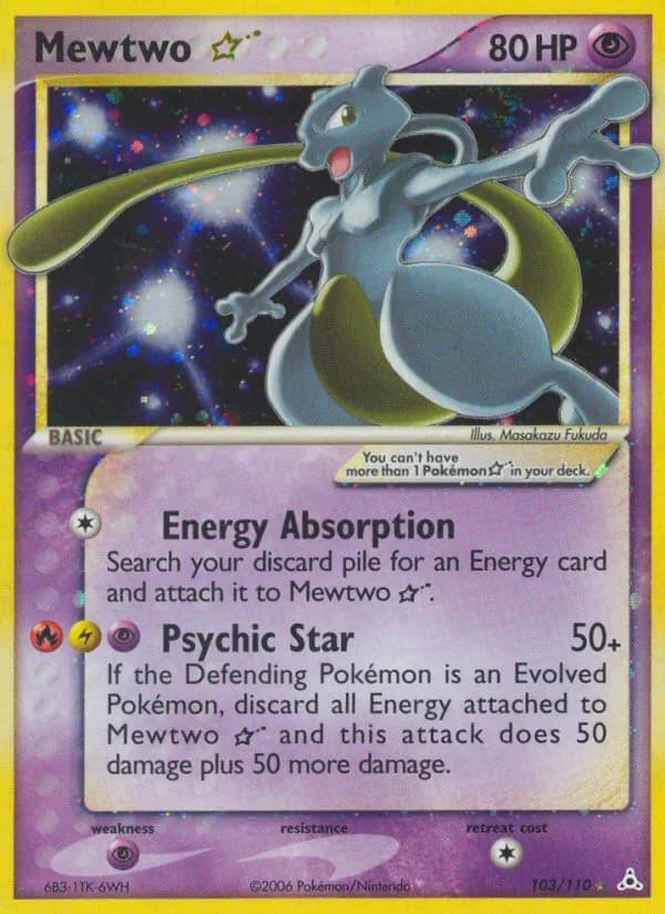 Mewtwo Star card in English