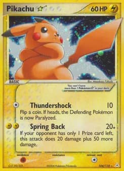 Pikachu Star card in English