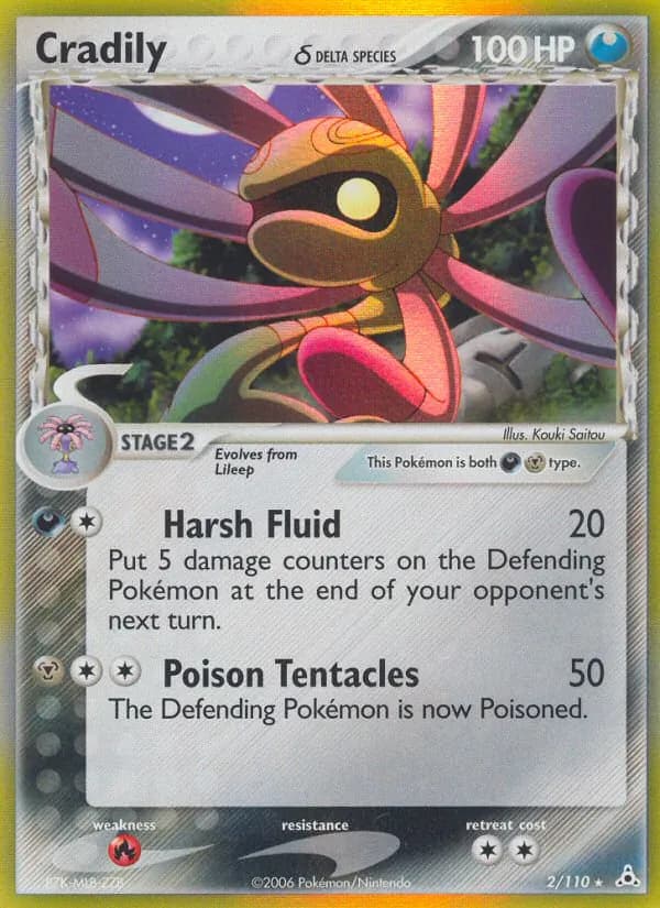 Cradily δ card in English