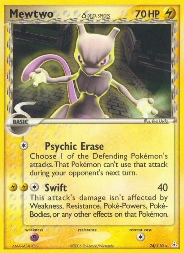 Mewtwo δ card in English