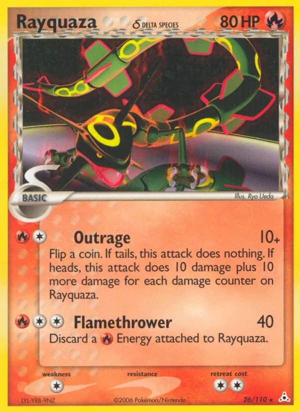 Rayquaza δ card in English