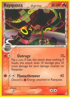 Rayquaza δ card in English