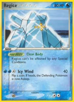 Regice card in English