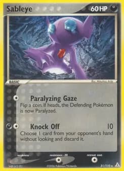 Sableye card in English