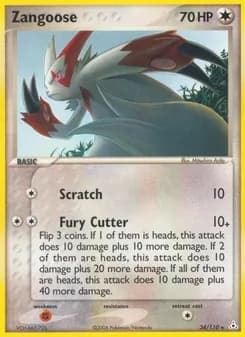 Zangoose card in English