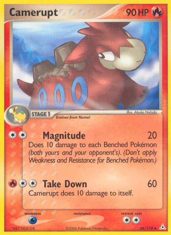 Camerupt card in English