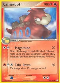 Camerupt card in English