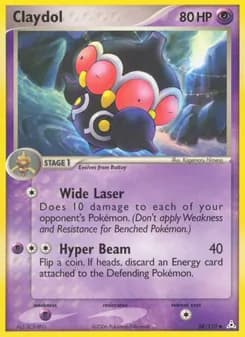 Claydol card in English