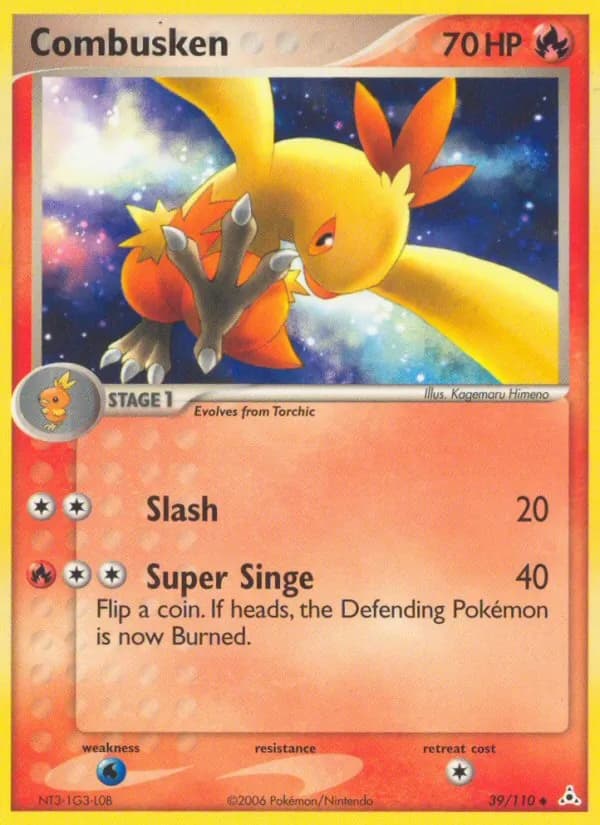 Combusken card in English