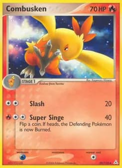 Combusken card in English