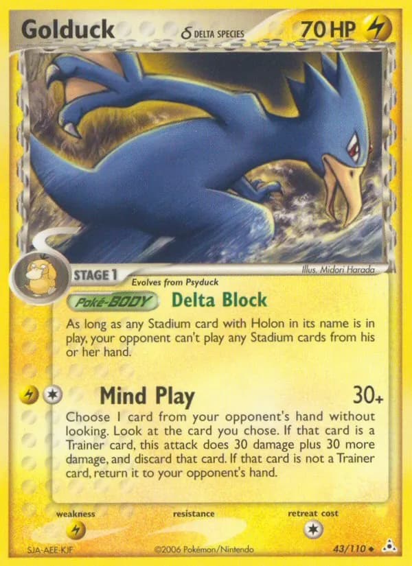 Golduck δ card in English