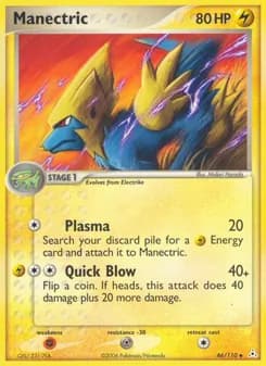 Manectric card in English