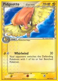 Pidgeotto δ card in English