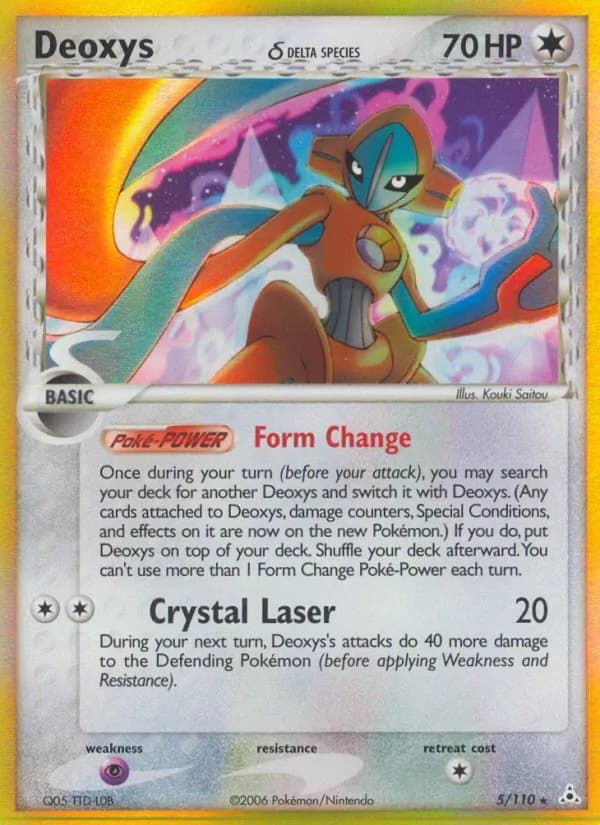 Deoxys δ card in English
