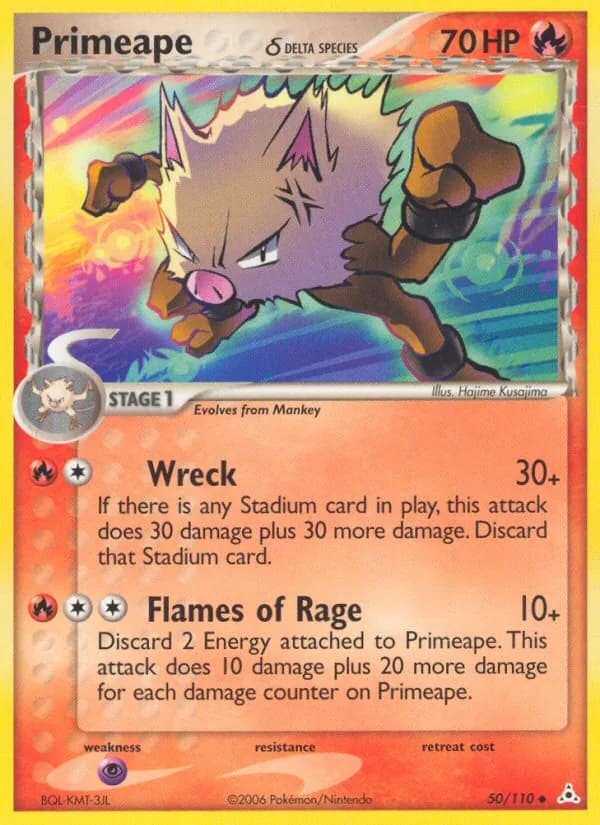 Primeape δ card in English