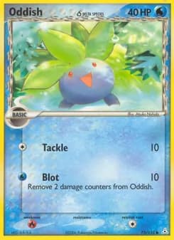 Oddish δ card in English