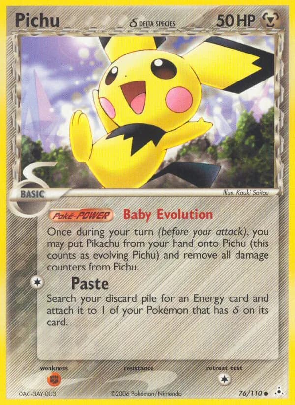 Pichu δ card in English
