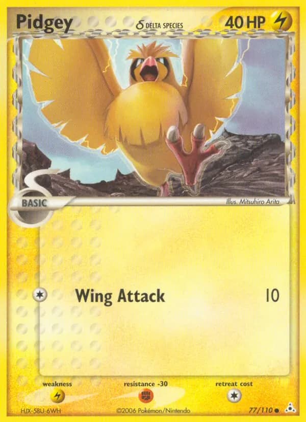 Pidgey δ card in English