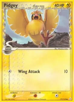 Pidgey δ card in English