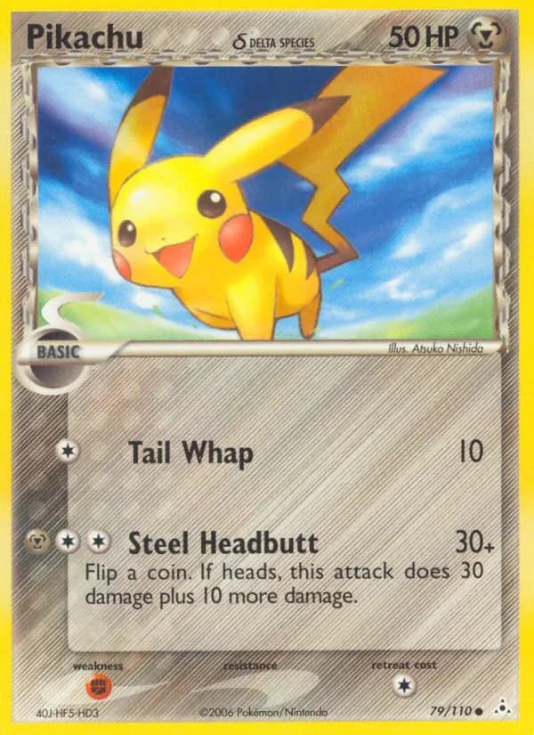 Pikachu δ card in English