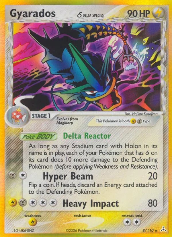 Gyarados δ card in English