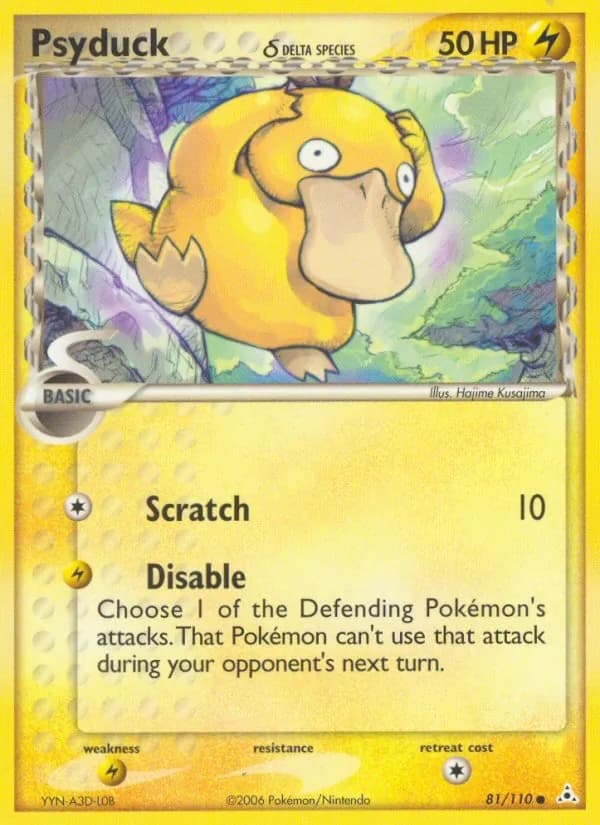 Psyduck δ card in English